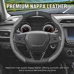 Gray Nappa Leather 2PCS Segmented Steering Wheel Cover Universal 15" Non-slip. Fixed Price $22.99.