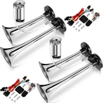 Pack 12V 150 Db Loud Air Horn Kit For Truck Boats Car With Silver. Fixed Price $56.99.