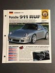 1997 Porsche 911 Ruf Coupe Imp "hot Cars" Spec Sheet / Folder Brochure Awesome. Fixed Price $14.95.