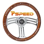 14" 6-BOLT Polished Real Wood Grip Steering Wheel Chrome Spoke For Car Truck. Fixed Price $90.24.