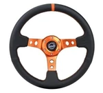 Nrg Steering Wheel 350MM / 3IN. Deep Blk Leather Orange Center RST-006OR. Fixed Price $147.40.