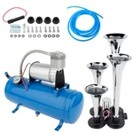 For Train Truck 4 Trumpets Air Horn 150PSI Compressor Kit Tank Gauge. Fixed Price $102.85.