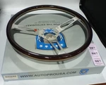 Vsw Steering Wheel 1965 GT350 Style 15" Walnut Woodgrain 6-BOLT ST3554. Fixed Price $140.00.