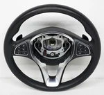 Oem Steering Wheel For Mercedes-benz C43 C63 Glc-class Black Leather Visual Flaw. Fixed Price $105.00.