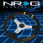 Nrg Performance 360MM Leather Grip Yellow Center Mark Steering Wheel ST-028BK-Y. Fixed Price $118.00.