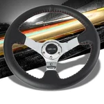 Black Leather/chrome Spoke Vintage 350MM 2" Deep ST-036CH Nrg Steering Wheel. Fixed Price $170.58.