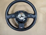 Audi A4 B7 Q7 4L 3 Spoke S-line Steering Wheel Black Leather 4F0 419 091 Ca. Fixed Price $110.00.