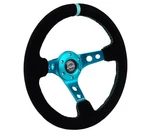 Nrg RST-006S-TL Reinforced Steering Wheel Black Suede/ Teal Center. Fixed Price $131.99.