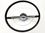 Steering Wheel Black 1964 Chevy Impala Chrome Horn Emblem Ss. Fixed Price $278.95.