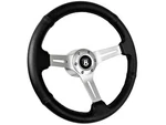 1960-74.5 Vw Volkswagen Beetle Bug Black Leather Steering Wheel Slotted Kit 14". Fixed Price $349.99.