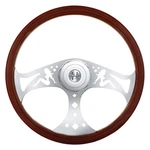 United Pacific 88141 Steering Wheel, 18" Chrome Lady With Hub, For Peterbilt 199. Fixed Price $219.92.