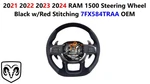 2021 2022 2023 2024 Ram 1500 Steering Wheel Black W/red Stitching 7FX584TRAA. Fixed Price $500.00.