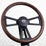(T03) 18" Black Steering Wheel Big Rig Burl Wood Kenworth & Peterbilt 2014+. Fixed Price $208.00.