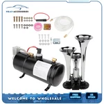 For Car Truck 3 Trumpet Train Air Horn Kit 150 Psi Compressor Full System. Fixed Price $93.33.