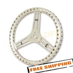 Longacre 52-56866 3-SPOKE Flat Uncoated Drilled Grip Style Silver Steering Wheel. Fixed Price $127.05.