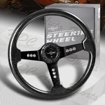 W-power 343MM 6-HOLE Real Carbon Fiber Aluminum 3-SPOKE 13.5" Steering Wheel. Fixed Price $199.99.