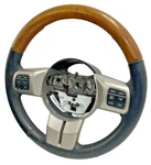 2012 Geep Grand Cherokee Woodgrain Brown Leather Steering Wheel Oem. Fixed Price $129.99.