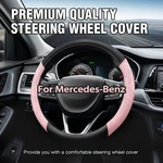 15" Steering Wheel Cover Genuine Leather For Mercedes-benz Black&pink New. Fixed Price $22.99.