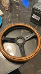 Nardi Classic 350MM Steering Wheel Mahogany Wood With Black Finish. Fixed Price $99.00.