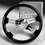 W-power 406MM Black Wood Grip 5-HOLE Chrome 4-SPOKE 16-INCH Steering Wheel +horn. Fixed Price $149.99.