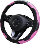 Car Steering Wheel Cover, 15 Inch Anti-slip Breathable Color: Pink. Fixed Price $13.99.