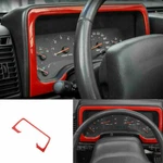 Fit For Jeep Wrangler Tj 1997-2006 Abs Red Car Dashboard Panel Frame Cover Trim. Fixed Price $25.99.