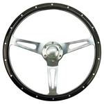 15" Wooden Grain Steering Wheel Silver Brushed 3-SPOKE Classic For Racing Boat. Fixed Price $94.99.