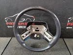 1997 Jeep Wrangler Black Leather Wrapped Steering Wheel. Fixed Price $100.00.