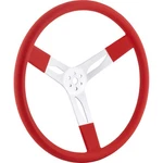 17 Inch Red Cushioned Aluminum Steering Wheel, 3 Dish, Spoke, Street. Fixed Price $71.99.