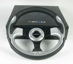 Nrg Steering Wheel 01 Black Leather Silver Trim 320 Mm. Fixed Price $134.00.