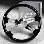 W-power 406MM Black Wood Grip 5-HOLE Chrome 4-SPOKE 16-INCH Steering Wheel +horn. Fixed Price $139.99.