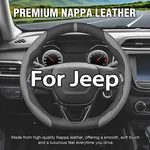 For Jeep Nappa Leather Steering Wheel Cover Good Grip Car Accessories 38CM. Fixed Price $22.99.