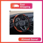 Qztyty Steering Wheel Cover, 15 Inch Carbon Fiber Pu Leather Elastic. Fixed Price $11.27.