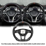 Carbon Fiber Flat Steering Wheel For Mercedes-benz Amg W204 CLA45 Slk C63. Fixed Price $379.00.