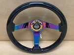 Sale Nrg ST-036BK-MC Steering Wheel Black Wood Grain 350MM Neochrome 3" Spoke. Fixed Price $140.00.