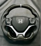 Real Carbon Fiber Steering Wheel For Honda Civic 2012-2015 9TH Gen Si Fb Fg Cust. Fixed Price $311.00.