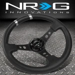 Nrg RST-016R-SL 350MM Aluminum Black Leather 3"DEEP Dish Racing Steering Wheel. Fixed Price $149.50.