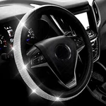 New Diamond Leather Steering Wheel Cover With Bling Crystal Rhinestones.... Fixed Price $19.69.