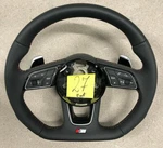 Audi S-line A4 A5 S4 S5 Half Perforated Flat Bottom Mlf Black Steering Wheel #27. Fixed Price $549.00.