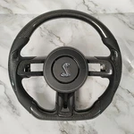 Customized Mustang Steering Wheel - Gloss Carbon Alcantara Cobra. Fixed Price $699.99.