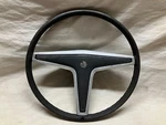 77 Pontiac Ventura Steering Wheel Black 9753928 And Horn Bar Original 1975 - 79. Fixed Price $100.00.