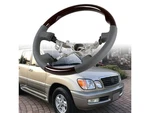 Steering Wheel Wood Gray Leather Grip For Toyota Land Cruiser 100 Lexus LX470. Fixed Price $291.89.