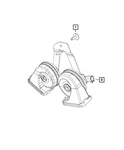 Genuine Mopar Horn And Bracket 68290864AB. Fixed Price $54.44.