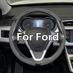 Nappa Leather Car Auto 3PCS Segmented Steering Wheel Cover Ford Gray&gray. Fixed Price $23.99.