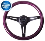 New Nrg Steering Wheel Purple Classic Wood Grain Matte Black Center ST-015BK-PP. Fixed Price $160.00.