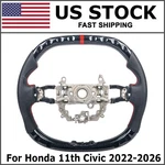 Carbon Fiber Black Steering Wheel Leather For Honda 11TH Civic Fl 2022-2026 Si. Fixed Price $289.99.