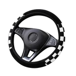 Car Checkered Steering Wheel Cover, Soft Plush Winter Warmth Non-slip. Fixed Price $14.80.