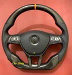 Volkswagen Vw Golf Gti MK7.5, Carbon Fiber Steering Wheel With Flat Bottom. Fixed Price $320.50.
