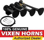 Vixen Horns Train Air 4 Trumpets W/covers Black For Truck/car Loud Sound. Fixed Price $97.67.