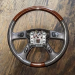 03-06 Cadillac Escalade Steering Wheel W/controls Oem Tan Neutral Woodgrain. Fixed Price $89.99.